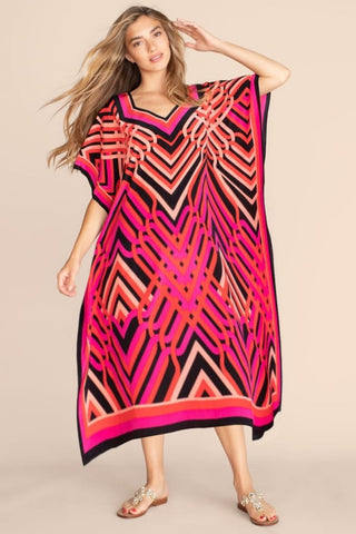 Plus Size V Neck Summer maxi Kaftan Dress - Bsubseach