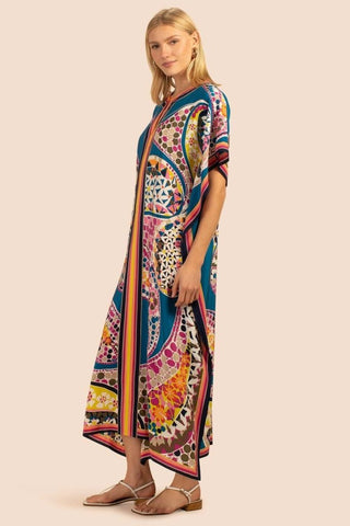 Plus Size V Neck Summer maxi Kaftan Dress - Bsubseach