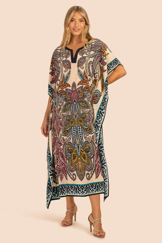 Plus Size V Neck Summer maxi Kaftan Dress - Bsubseach