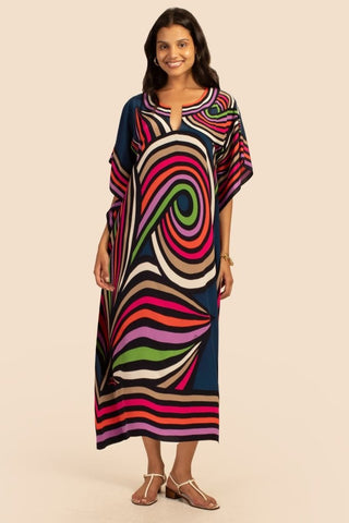 Plus Size V Neck Summer maxi Kaftan Dress - Bsubseach