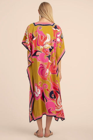 Plus Size V Neck Summer maxi Kaftan Dress - Bsubseach