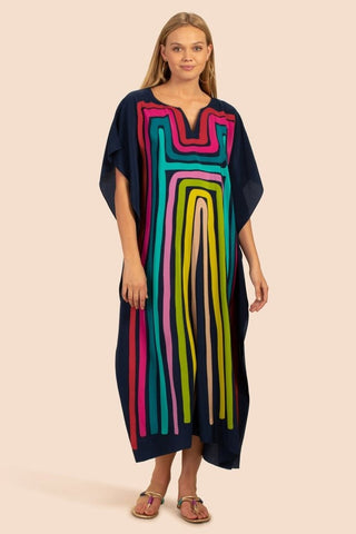 Plus Size V Neck Summer maxi Kaftan Dress - Bsubseach