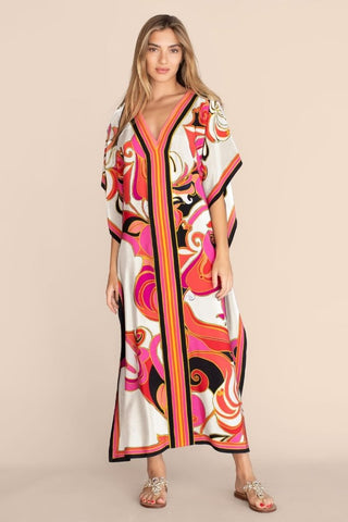 Plus Size V Neck Summer maxi Kaftan Dress - Bsubseach