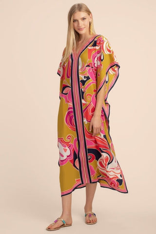 Plus Size V Neck Summer maxi Kaftan Dress - Bsubseach