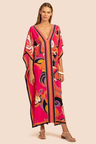 Plus Size V Neck Summer maxi Kaftan Dress - Bsubseach