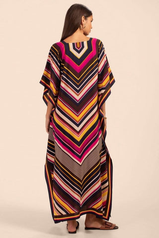 Plus Size V Neck Summer maxi Kaftan Dress - Bsubseach