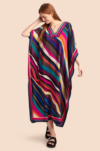 Plus Size V Neck Summer maxi Kaftan Dress - Bsubseach