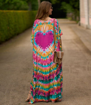 Print Swimsuit Butterfly Kaftan Cover Ups - Bsubseach