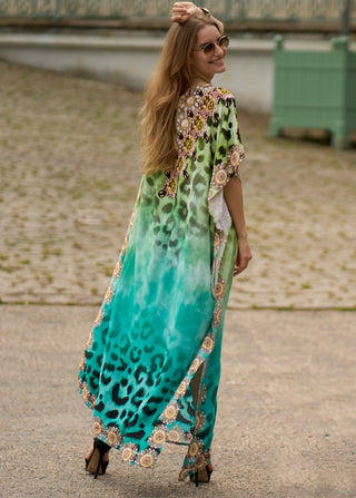 Print Swimsuit Butterfly Kaftan Cover Ups - Bsubseach