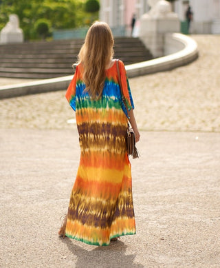 Print Swimsuit Butterfly Kaftan Cover Ups - Bsubseach