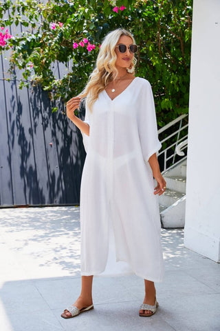 Sheer Kaftan Swimsuit Cover Up - Bsubseach