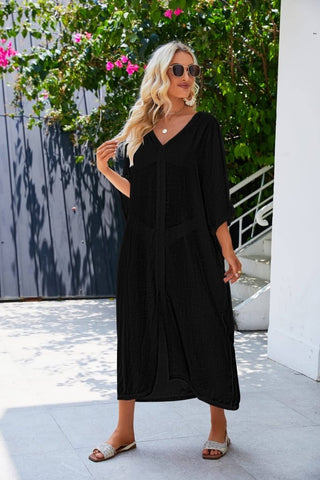 Sheer Kaftan Swimsuit Cover Up - Bsubseach