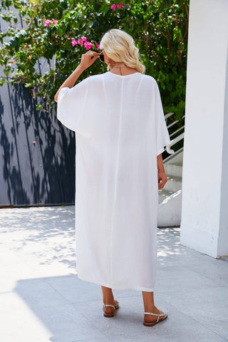 Sheer Kaftan Swimsuit Cover Up - Bsubseach