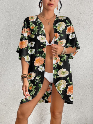 Tie Dye Short Sleeve Kimono Cardigan - Bsubseach