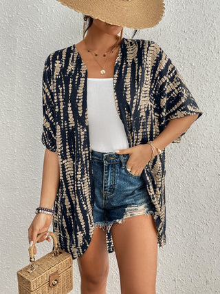 Tie Dye Short Sleeve Kimono Cardigan - Bsubseach