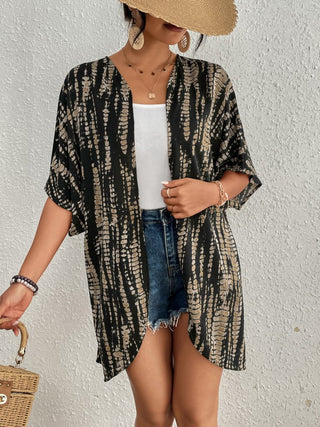 Tie Dye Short Sleeve Kimono Cardigan - Bsubseach