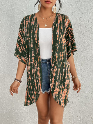 Tie Dye Short Sleeve Kimono Cardigan - Bsubseach