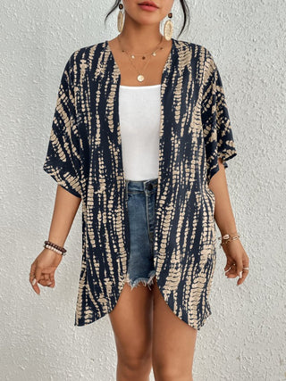 Tie Dye Short Sleeve Kimono Cardigan - Bsubseach