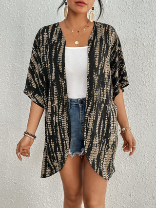 Tie Dye Short Sleeve Kimono Cardigan - Bsubseach