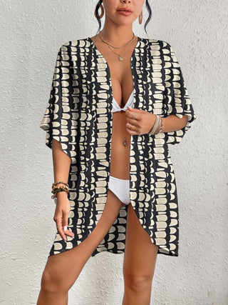 Tie Dye Short Sleeve Kimono Cardigan - Bsubseach