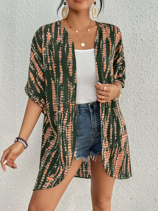 Tie Dye Short Sleeve Kimono Cardigan - Bsubseach