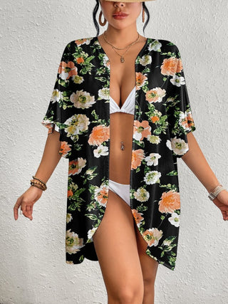 Tie Dye Short Sleeve Kimono Cardigan - Bsubseach