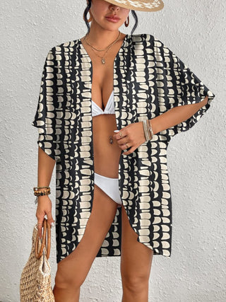 Tie Dye Short Sleeve Kimono Cardigan - Bsubseach