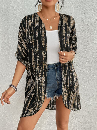 Tie Dye Short Sleeve Kimono Cardigan - Bsubseach