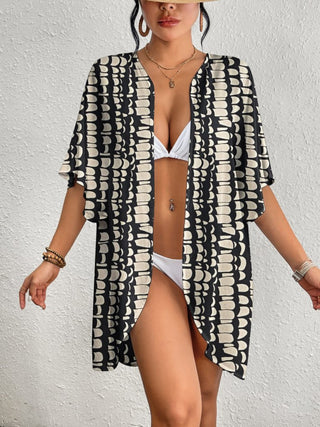 Tie Dye Short Sleeve Kimono Cardigan - Bsubseach