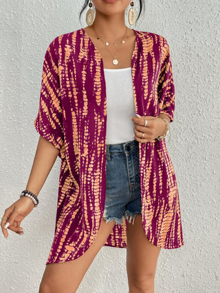 Tie Dye Short Sleeve Kimono Cardigan - Bsubseach