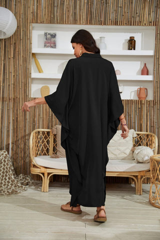 Women Casual 3/4 Sleeve Maxi Kaftan Dress - Bsubseach