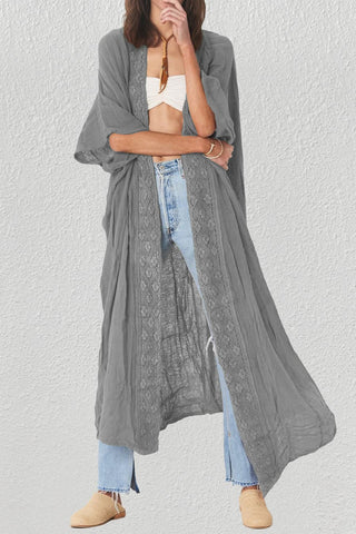 women kimono cardigan sheer maxi cover up
