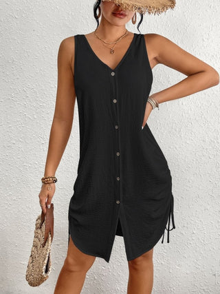 Women V Neck Sleeveless Beach Dresses - Bsubseach