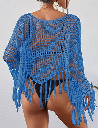 Women's Beach Long Sleeve Crochet Swimsuit Cover - Up - Bsubseach