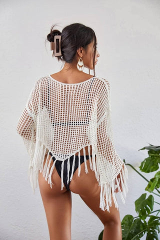 Women's Beach Long Sleeve Crochet Swimsuit Cover - Up - Bsubseach