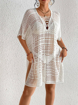 Women's Bikini Crochet Net Dress - Bsubseach