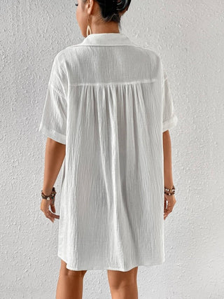 Women's Button - Down Beach Shirt Dress Cover - Ups - Bsubseach