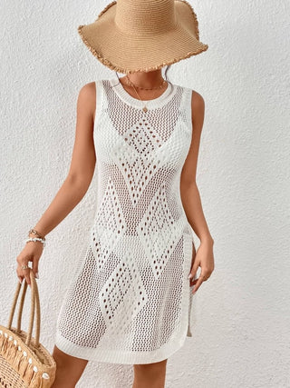 Women's Crochet Bikini Beach Cover Up - Knit Tank Dress - Bsubseach