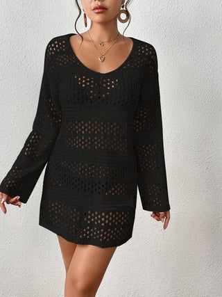 Women's Crochet Swimwear Coverup Knit Beach Dress - Bsubseach