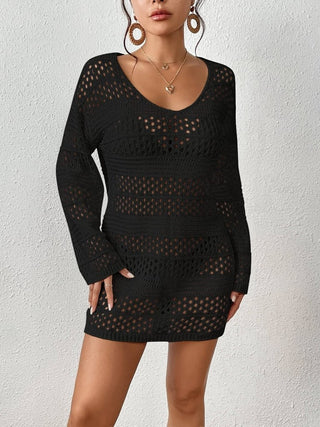 Women's Crochet Swimwear Coverup Knit Beach Dress - Bsubseach