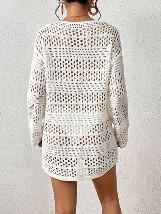 Women's Crochet Swimwear Coverup Knit Beach Dress - Bsubseach