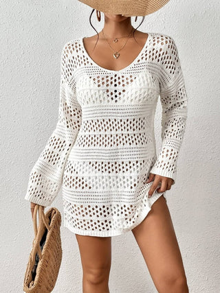 Women's Crochet Swimwear Coverup Knit Beach Dress - Bsubseach