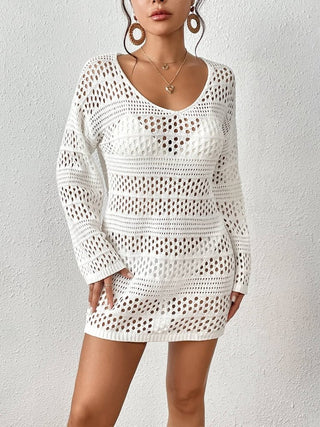 Women's Crochet Swimwear Coverup Knit Beach Dress - Bsubseach