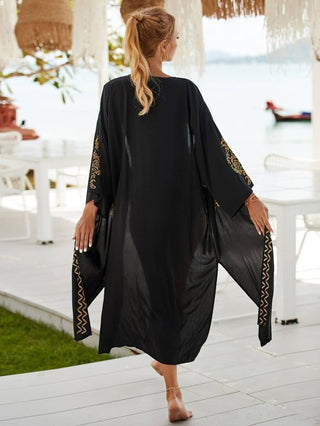 Women's Kimono Cardigans Embroidered Beach Coverups - Bsubseach