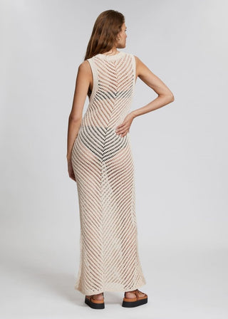 Women's Long Crochet Swim Cover - Up Mesh Dress - Bsubseach