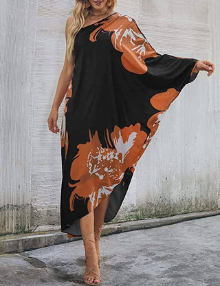 Women's Off Shoulder Maxi Kaftan Beach Cover - Up Print - Bsubseach