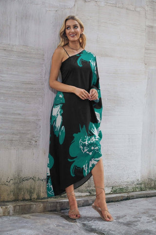 Women's Off Shoulder Maxi Kaftan Beach Cover - Up Print - Bsubseach