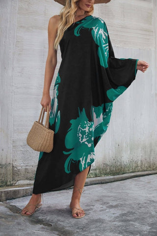 Women's Off Shoulder Maxi Kaftan Beach Cover - Up Print - Bsubseach