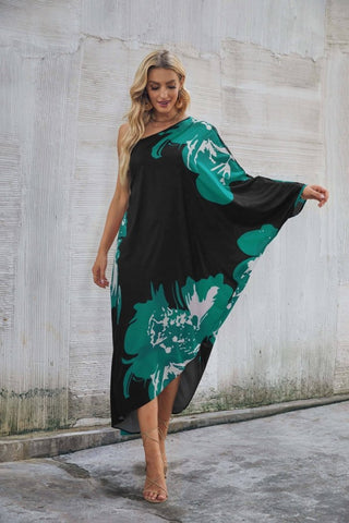 Women's Off Shoulder Maxi Kaftan Beach Cover - Up Print - Bsubseach