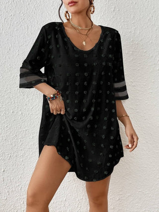 Women's Swiss Dot Beach Cover - Up Dress for Summer - Bsubseach